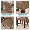 JESONVID Wingback Modern PU Dining Chairs Set of 8-Yellowish Brown-NO Table view 4