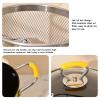 Gavigain 3L Mini Deep Fryer Pot, Fryer Basket Stainless Steel Deep Fryer Pot with Oil Filter Rack Lid for Home Kitchen Fryer Yellow view 2
