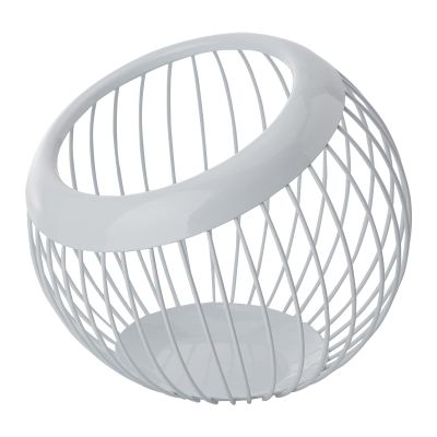 TITA-DONG Coffee Pod Holder for Counter, Large Capacity Coffee Capsule Holder, White Coffee Pod Basket, Metal Coffee Capsule Storage, Coffee Pod Holder Bowl for Coffee Bar Home Decor(White)