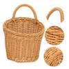 PRETYZOOM 2pcs Woven Wall Basket for Kitchen Storage Hanging Garlic Organizer Breathable Decorative Basket for Fruits Vegetables and Seasonings for Home and Restaurant Use view 3