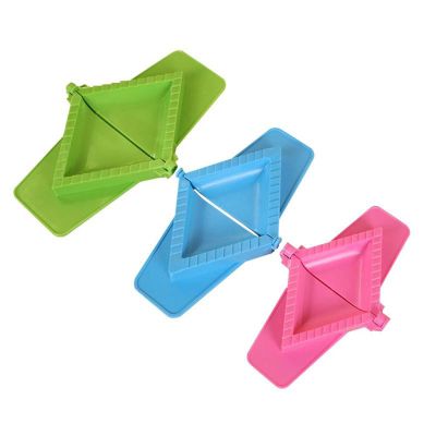 DGFJY Plastic Square Dumpling Molds - DIY Dumpling Maker - 3 Pcs Set - Colorful - Food Grade Plastic - Easy to Use - Wide Side Design