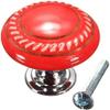 SwePer Cupboard Handles 5pcs Red Ceramic Knobs - Hand-Painted Round Handmade Single-Hole Kitchen Cupboard & Drawer Knobs - Cabinet Pulls/Handle Handle (Color : Red) view 2