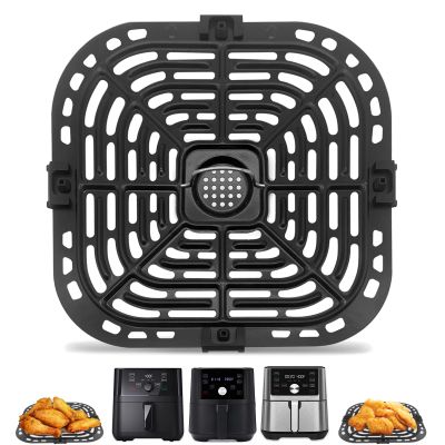 GCQ Air Fryer Replacement Tray for Instant Pot Vortex 6 in 1 5.7QT 6 QT Gourmia GAF735 6 QT Air Fryer, Original Air Fryer Accessories Grill Pan Plate Crisper Plate Rack Parts,Dishwasher Safe