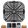 GCQ Air Fryer Replacement Tray for Instant Pot Vortex 6 in 1 5.7QT 6 QT Gourmia GAF735 6 QT Air Fryer, Original Air Fryer Accessories Grill Pan Plate Crisper Plate Rack Parts,Dishwasher Safe view 1