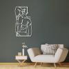 Men Metal Wall Decor, Naked Body Men Line Art, Minimalist Line Art, Body Metal Wall Decor for Living Room, Bedroom, Bathroom (Black, 105x61cm/41.3x23.9inch) view 3