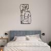 Men Metal Wall Decor, Naked Body Men Line Art, Minimalist Line Art, Body Metal Wall Decor for Living Room, Bedroom, Bathroom (Black, 105x61cm/41.3x23.9inch) view 4