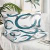 Abstract Modern Grey Blue Standard Pillow Cases Set of 2, Soft Breathable Pillow Covers with Envelope Closure Decorative Pillow Shams for Bed Sofa Couch Chair Geometric Circle Brush Painting 20"x26" view 2