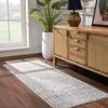 BoutiqueRugs Keita Contemporary Mosaic Runner Rug - High Pile Fluffy Soft Shag Carpet for Hallway, Kitchen - Black and White - 2'8" x 7'3" Runner view 2