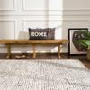 BoutiqueRugs Keita Contemporary Mosaic Runner Rug - High Pile Fluffy Soft Shag Carpet for Hallway, Kitchen - Black and White - 2'8" x 7'3" Runner view 4