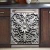 Dishwasher Magnet Cover,Stainless Steel Pattern Kitchen Decorative Magnets Refrigerator Sticker, Retro Style Magnetic Dishwasher Decal, 23"" x 26"" Magnetic, Rimyy20-4 view 1