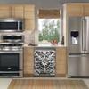 Dishwasher Magnet Cover,Stainless Steel Pattern Kitchen Decorative Magnets Refrigerator Sticker, Retro Style Magnetic Dishwasher Decal, 23"" x 26"" Magnetic, Rimyy20-4 view 4