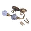 Gsycle Curtain Holdbacks, 2PCS Curtain Hooks Drapery Holdbacks Curtain Holder Crystal Wall Hooks Wall Hooks for Curtains for Home(Dark Bronze) view 4