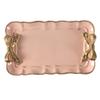 Lurrose Retro Pink Bowknot Resin Jewelry Tray for Rings Earrings Xmas view 1