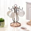 Creative Coffee Cup Storage Rack-with Tray Light Luxury European Bronze Cup Holder tree/6-arm Household Drain Rack Cup Holder Handicraft Ornaments view 4