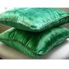 Fabric Mart Direct Cushion Cover for Sofa, 22x22 inch (55x55 cm) Emerald Green Pillows Cover, Velvet Beaded Cord Pillows Cover, Velvet Square Pillowcase, Solid Contemporary - Green Shimmer view 3