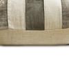 Fabric Mart Direct Striped Decorative Throw Pillow Covers 12" x 12" | Modern Velvet Cushion Cover | Patchwork Grey Pillowcases for Couch, Sofa, Bed, or Living Room - Velvet Band Grey view 3