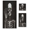 xigua Funny Skull Towels Absorbent Bath Towels Set Soft & Comfortable Towel Set for Home Hotel Decor, 3 Piece view 1