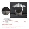 Flue Liner Cap,Galvanised Steel Chimney Cowl,Rain and Snow Cover Pot, Flue Protector,Duct Plug Pipe,Anti Downdraught Bird Guard Top, Suitable for All Fuel Types,d27cm/10.62in view 4