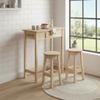 From the Tree Furniture Breakfast Table Set with Stools, Solid Wood Kitchen Table and 2 Stools, Space-Saving Dining Set for Small Spaces, Apartments, Kitchen and Dining Room view 1