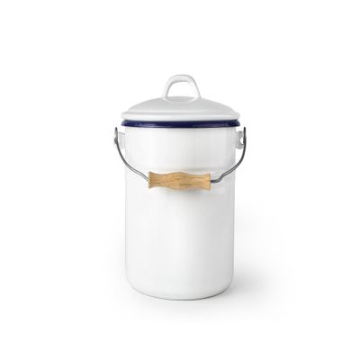 Bucket With Lid For Compost White 4 Lt