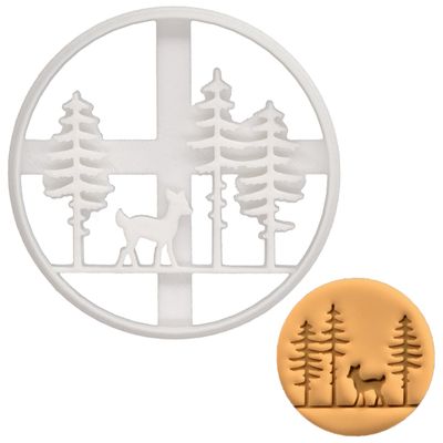 BAKERLOGY Forest Fawn Cookie Cutter - Detailed Biscuit Cutter Design for Baking and Crafts, ideal on fondant, dough, clay