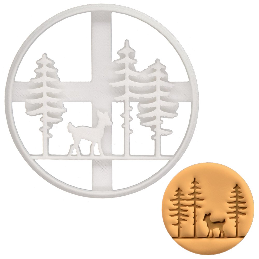 BAKERLOGY Forest Fawn Cookie Cutter - Detailed Biscuit Cutter Design for Baking and Crafts, ideal on fondant, dough, clay