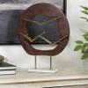 Deco 79 Aluminum Metal Bird Decorative Sculpture Home Decor Statue with Brown Wooden Frame and Marble Base, Accent Figurine 12" x 4" x 15", Gold view 3