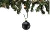 2.3 Inch Matte and Shiny Black Glass Christmas Ball Ornaments 12 Piece Set view 2