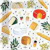 Design Design Perfect Pairings Cocktail Party Supplies | Bundle Includes Square Paper Dessert Plates & Beverage Napkins for 16 People view 2