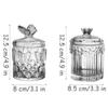 BNVXR Fashion Modern Toothpick Holder Glass Transparent Desktop Toothpick Holder Dispenser Pocket Cover Cotton Swab Toothpick Container Chic view 2