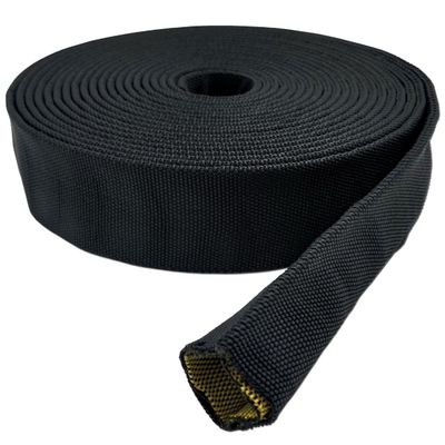 212 Main 4 inch x 25 ft. Burst Protection Multifilament Nylon Braided Sleeving - Black