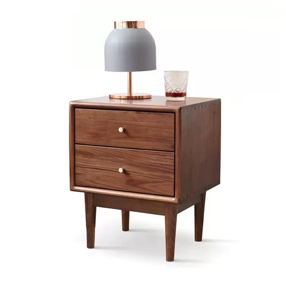JJTOOLS Night Stand Nightstand Table Simple Modern with Double Drawers Large Capacity Bedside Storage Cabinet Nordic Lockers Bedroom Furniture, 45*35*50cm
