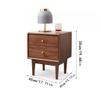 JJTOOLS Night Stand Nightstand Table Simple Modern with Double Drawers Large Capacity Bedside Storage Cabinet Nordic Lockers Bedroom Furniture, 45*35*50cm view 3