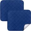 Waterproof Chair Pads for Incontinence 18" x 16", 2 Pack Non Slip Absorbent Wheelchair Reusable Seat Protector, Washable Seat Covers for Chairs, Navy view 1