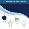 Waterproof Chair Pads for Incontinence 18" x 16", 2 Pack Non Slip Absorbent Wheelchair Reusable Seat Protector, Washable Seat Covers for Chairs, Navy view 2