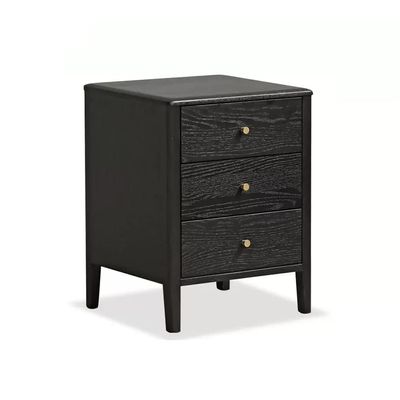 ASWAD Modern Bedside Tables Household Creative Bedside Table Living Room Bedroom Bedside Locker Nordic Three-Layer Storage Drawer Cabinet (Black) Bedroom Night Stand
