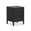 ASWAD Modern Bedside Tables Household Creative Bedside Table Living Room Bedroom Bedside Locker Nordic Three-Layer Storage Drawer Cabinet (Black) Bedroom Night Stand view 1