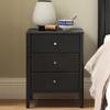 ASWAD Modern Bedside Tables Household Creative Bedside Table Living Room Bedroom Bedside Locker Nordic Three-Layer Storage Drawer Cabinet (Black) Bedroom Night Stand view 2