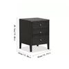 ASWAD Modern Bedside Tables Household Creative Bedside Table Living Room Bedroom Bedside Locker Nordic Three-Layer Storage Drawer Cabinet (Black) Bedroom Night Stand view 3