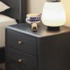 ASWAD Modern Bedside Tables Household Creative Bedside Table Living Room Bedroom Bedside Locker Nordic Three-Layer Storage Drawer Cabinet (Black) Bedroom Night Stand view 4