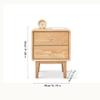 ASWAD Modern Bedside Tables Indoor Bedside Table Double Drawer Locker File Cabinet Living Room Coffee Table Side Table Suitable for Bedroom Office Bedroom Night Stand view 3