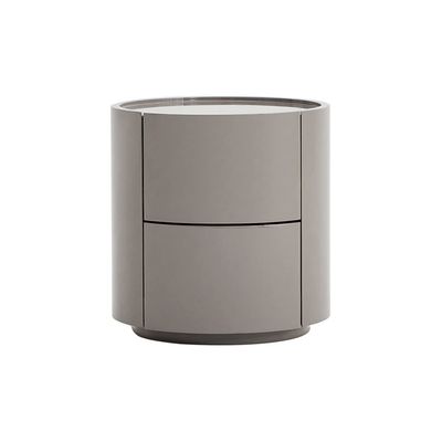 ASWAD Modern Bedside Tables Bedroom Bedside Table Round Double Drawer Side Cabinet Storage Drawer Rack Nightstand Small Apartment Storage Cabinet Bedroom Night Stand (Color : A)
