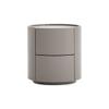 ASWAD Modern Bedside Tables Bedroom Bedside Table Round Double Drawer Side Cabinet Storage Drawer Rack Nightstand Small Apartment Storage Cabinet Bedroom Night Stand (Color : A) view 1