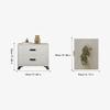 ASWAD Modern Bedside Tables Modern Minimalist Bedside Table Small Apartment Master Bedroom Bedside Locker Double Drawer Storage Bedside Table Bedroom Night Stand view 2