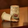 Fashion Ceramics Toothpick Holder with Lid Toothpick Dispenser Luxury Toothpicks Container Beige Toothpick Holder Dispenser Chic view 4
