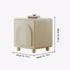 ASWAD Modern Bedside Tables Indoor Square Cream Style Nightstand with 2 Drawers Nightstand Bedroom Storage Cabinet Living Room Sofa Side Table Bedroom Night Stand, 40*40*48cm view 3