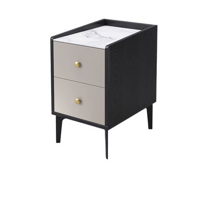 ASWAD Modern Bedside Tables Bedside Ultra-Narrow Mini Storage Cabinet Bedside Table Side Table Marble Slate Bedside Table Bedroom Bedroom Locker Bedroom Night Stand (Size : S-9.8 inch)