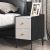 ASWAD Modern Bedside Tables Bedside Ultra-Narrow Mini Storage Cabinet Bedside Table Side Table Marble Slate Bedside Table Bedroom Bedroom Locker Bedroom Night Stand (Size : S-9.8 inch) view 2