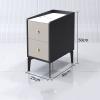 ASWAD Modern Bedside Tables Bedside Ultra-Narrow Mini Storage Cabinet Bedside Table Side Table Marble Slate Bedside Table Bedroom Bedroom Locker Bedroom Night Stand (Size : S-9.8 inch) view 3