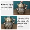BNVXR Fashion Cute toothpick Holder Toothpick Dispenser Push Type Toothpick Container Creative Toothpick Holder Dispenser Chic view 4